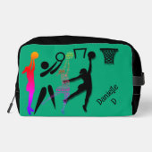 Personalised Netball Theme Toiletry Bag Toilettasje (Achterkant)