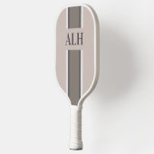 Personalised Neutral Stripe Custom Initials Modern Pickleball Paddle (Links)