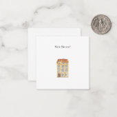 Personalised New House Announcement Card. Notitiekaartje (Voorkant / Achterkant in situ)