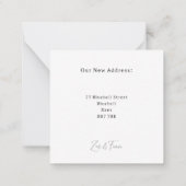 Personalised New House Announcement Card. Notitiekaartje (Achterkant)