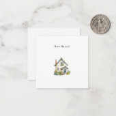 Personalised New House Announcement Card. Notitiekaartje (Voorkant / Achterkant in situ)