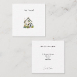 Personalised New House Announcement Card. Notitiekaartje