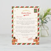 Personalised Official Letter from Santa Nice List Kaart (Staand voorkant)