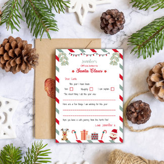 Personalised Official Letter to Santa North Pole Kaart