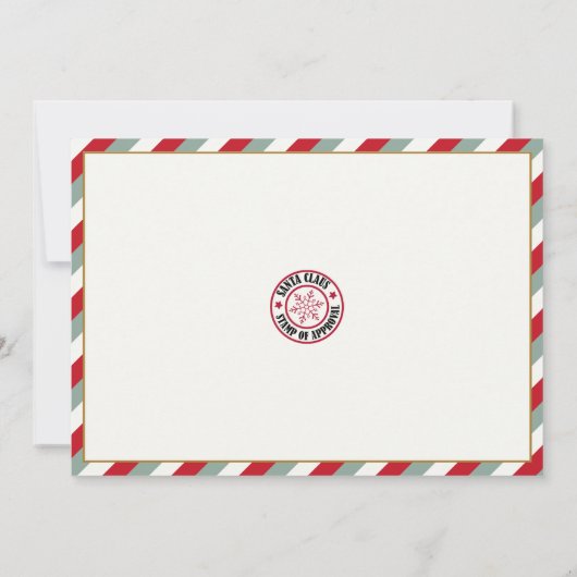 Personalised Official Nice List Certificate Santa Kaart (Achterkant)