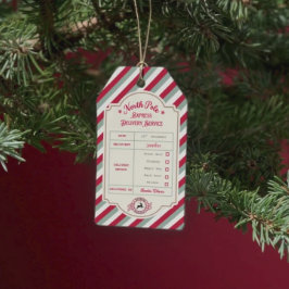 Personalised Official North Pole Santa Gift Tags Cadeaulabel