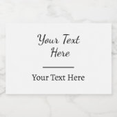 Personalised Organisation Labels, Design Your Own Voedselcontainer Etiket (Enkel label)