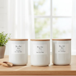 Personalised Organisation Labels, Design Your Own Voedselcontainer Etiket