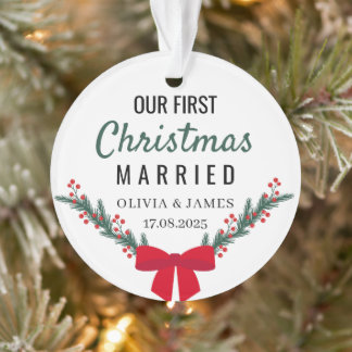 Personalised Our First Christmas Acrylic Ornament