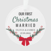 Personalised Our First Christmas Acrylic Ornament (voorkant)