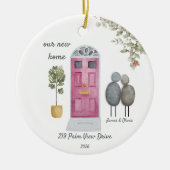 Personalised Our New Home Pebble Couples christmas Keramisch Ornament (Voorkant)