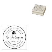 Personalised Our New House Address Round  Rubberstempel (Gestempeld)