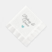 Personalised Paper Wedding Napkin Servet (Hoek)