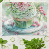 Personalised Pastel Pink & Green Christmas Kitchen Theedoek (Gevouwen)