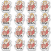 Personalised Penguin Cupid Sticker Pack (Voorkant)