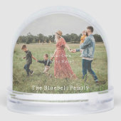 Personalised Photo And Text Snow Globe. Sneeuwbol (Achterkant)