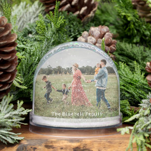 Personalised Photo And Text Snow Globe. Sneeuwbol