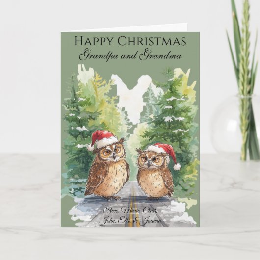 Personalised Photo Christmas Card for Grandparents Kaart (Voorkant)