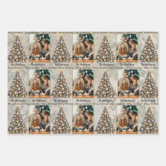 Personalised Photo Christmas Wrapping Paper  (Voorkant 3)