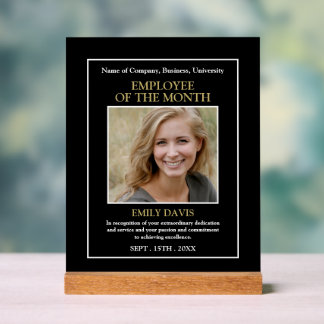 Personalised Photo - Employee Award Acryl Bord