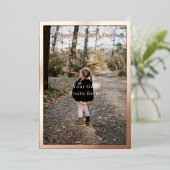 Personalised Photo Foil Mother's Day Card. Folie Uitnodiging (Staand Voorkant)
