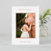 Personalised Photo Foil Pregnancy Announcement Folie Uitnodiging (Staand Voorkant)