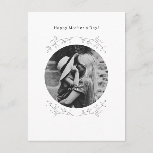 Personalised Photo Happy Mother's Day Card. Briefkaart (Voorkant)