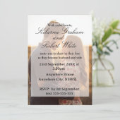 Personalised Photo Wedding Invitation Kaart (Staand voorkant)