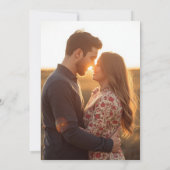 Personalised Photo Wedding Invitation Kaart (Achterkant)