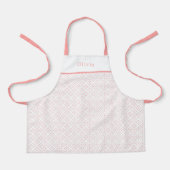 Personalised Pink Dot Shapes Apron. Schort (Voorkant)