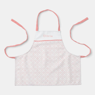 Personalised Pink Dot Shapes Apron. Schort