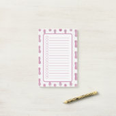 Personalised Pink Shapes Note List. (Op bureau)