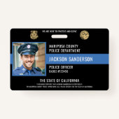 Personalised Police Law Enforcement Medewerker ID Badge (Voorkant)