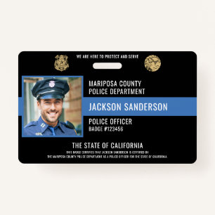 Personalised Police Law Enforcement Medewerker ID Badge