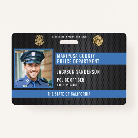 Personalised Police Law Enforcement Medewerker ID Badge (Voorkant)