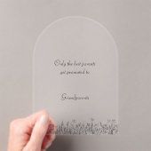 Personalised Pregnancy Announcement For Family. Acryl Uitnodigingen (Insitu (Draagbaar))