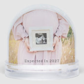 Personalised Pregnancy Announcement Snow Globe. Sneeuwbol (Achterkant)