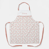 Personalised Pretty Poppy Pattern Apron Schort (Voorkant)