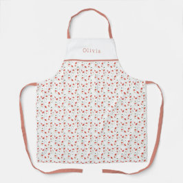 Personalised Pretty Poppy Pattern Apron Schort