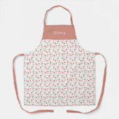 Personalised Pretty Poppy Pattern Apron Schort (Voorkant)