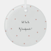 Personalised Proposal Pregnancy Announcement. Glas Ornament (Voorkant)