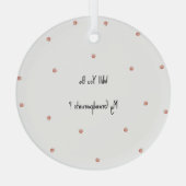 Personalised Proposal Pregnancy Announcement. Glas Ornament (Achterkant)