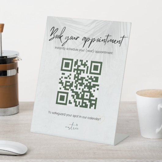 Personalised QR code stand Reclamebord Met Voetstuk (Insitu)