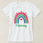Personalised rainbow t-shirt with the phrase mommy (Design voorkant)