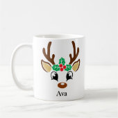 Personalised Reindeer Christmas Mug Koffiemok (Links)
