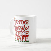 Personalised Santa's Favoriete Kantoor Personeel Koffiemok (Voorkant links)