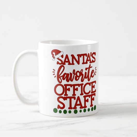 Personalised Santa's Favoriete Kantoor Personeel Koffiemok (Links)