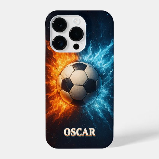 Personalised Sports/Soccer iPhone 14 Pro Case iPhone Hoesje (Achterkant)