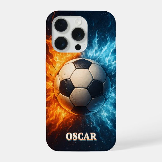Personalised Sports/Soccer iPhone 15 Pro Case iPhone Hoesje (Achterkant)
