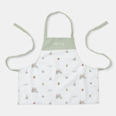 Personalised Spring Mice On A Bike Pattern Apron Schort (Voorkant)